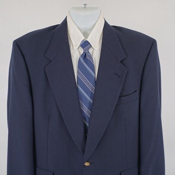 Jack Nicklaus Tournament Series Wool Blue 2 Gold‎ Button Blazer 42R / Slim 44R - Picture 1 of 13